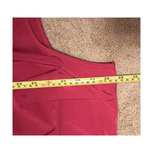 Roamans Dress 30W RED 2 Piece Set Midi Sleeveless Sheath & S/S Jacket/Shirt - Picture 5 of 11